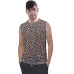 Blue Brown Leopard Men s Regular Tank Top