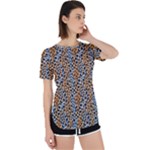 Blue Brown Leopard Perpetual Short Sleeve T-Shirt