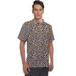Blue Brown Leopard Men s Polo T-Shirt