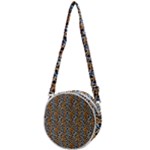 Blue Brown Leopard Crossbody Circle Bag