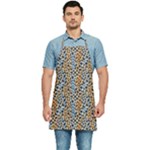 Blue Brown Leopard Kitchen Apron
