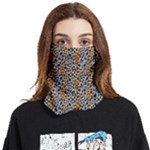 Blue Brown Leopard Face Covering Bandana (Two Sides)