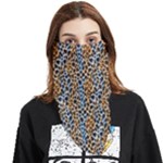 Blue Brown Leopard Face Covering Bandana (Triangle)