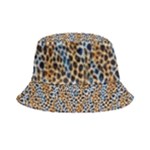 Blue Brown Leopard Inside Out Bucket Hat
