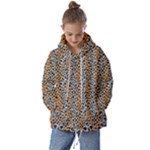 Blue Brown Leopard Kids  Oversized Hoodie