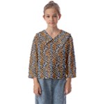 Blue Brown Leopard Kids  Sailor Shirt