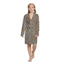 Kids  Long Sleeve Velvet Lounge Robe 