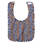 Blue Brown Leopard Baby Bib