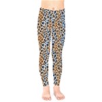 Blue Brown Leopard Kids  Classic Winter Leggings