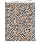 Blue Brown Leopard 6  x 8  Hardcover Notebook