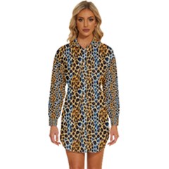 Womens Long Sleeve Shirt Dress 