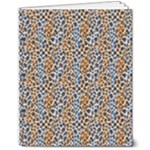 Blue Brown Leopard 8  x 10  Softcover Notebook