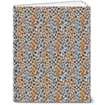 Blue Brown Leopard 7  x 9  Softcover Notebook