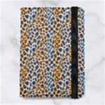 Blue Brown Leopard Microfiber PU Leather Passport Holder