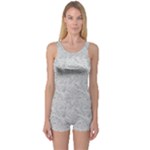 Light Grey Snake One Piece Boyleg Swimsuit