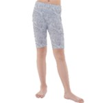 Light Grey Snake Kids  Mid Length Swim Shorts
