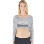 Light Grey Snake Long Sleeve Crop Top