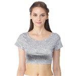 Light Grey Snake Short Sleeve Crop Top
