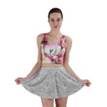 Light Grey Snake Mini Skirt