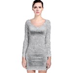 Light Grey Snake Long Sleeve Bodycon Dress