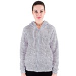 Light Grey Snake Women s Zipper Hoodie