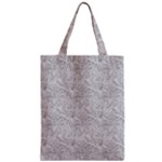 Light Grey Snake Zipper Classic Tote Bag