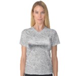 Light Grey Snake V-Neck Sport Mesh T-Shirt