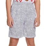 Light Grey Snake Kids  Basketball Shorts