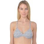 Light Grey Snake Reversible Tri Bikini Top