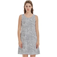 Round Neck Sleeve Casual Dress With Pockets 
