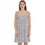 Light Grey Snake Mini Camis Dress With Pockets