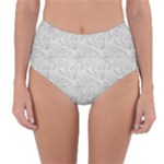 Light Grey Snake Reversible High-Waist Bikini Bottoms