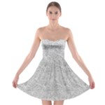 Light Grey Snake Strapless Bra Top Dress