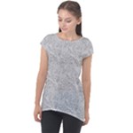 Light Grey Snake Cap Sleeve High Low Top