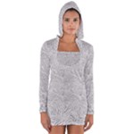 Light Grey Snake Long Sleeve Hooded T-shirt