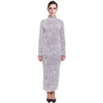 Light Grey Snake Turtleneck Maxi Dress