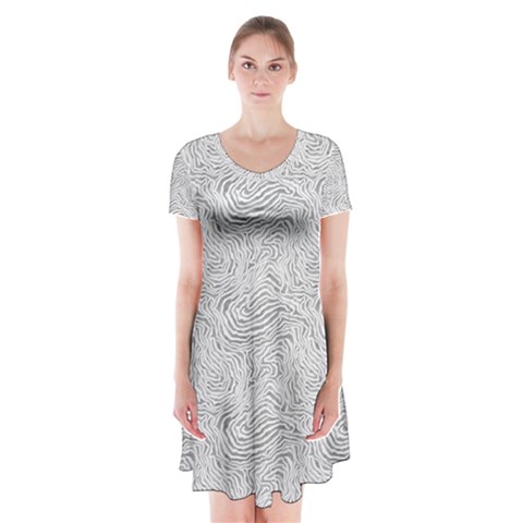 Light Grey Snake Short Sleeve V