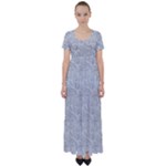 Light Grey Snake High Waist Short Sleeve Maxi Dress