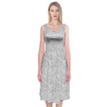 Light Grey Snake Midi Sleeveless Dress