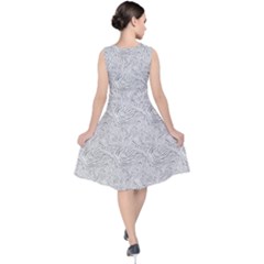 V-Neck Midi Sleeveless Dress  