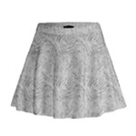 Light Grey Snake Mini Flare Skirt