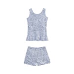 Light Grey Snake Kids  Boyleg Swimsuit