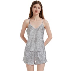 V-Neck Satin Loungewear Set 