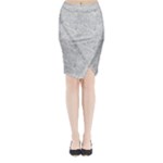 Light Grey Snake Midi Wrap Pencil Skirt