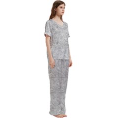 Short Sleeve Satin Pajamas Set With Pockets 