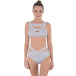 Light Grey Snake Bandaged Up Bikini Set 