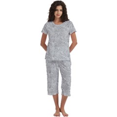 Short Sleeve 3/4 Length Pants Lounge Set 