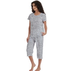 Short Sleeve 3/4 Length Pants Lounge Set 