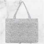 Light Grey Snake Zipper Medium Tote Bag