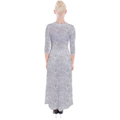 Quarter Sleeve Wrap Maxi Dress 
